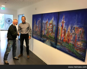 Frankfurt Skyline des Künstlers Friedhelm Meinaß